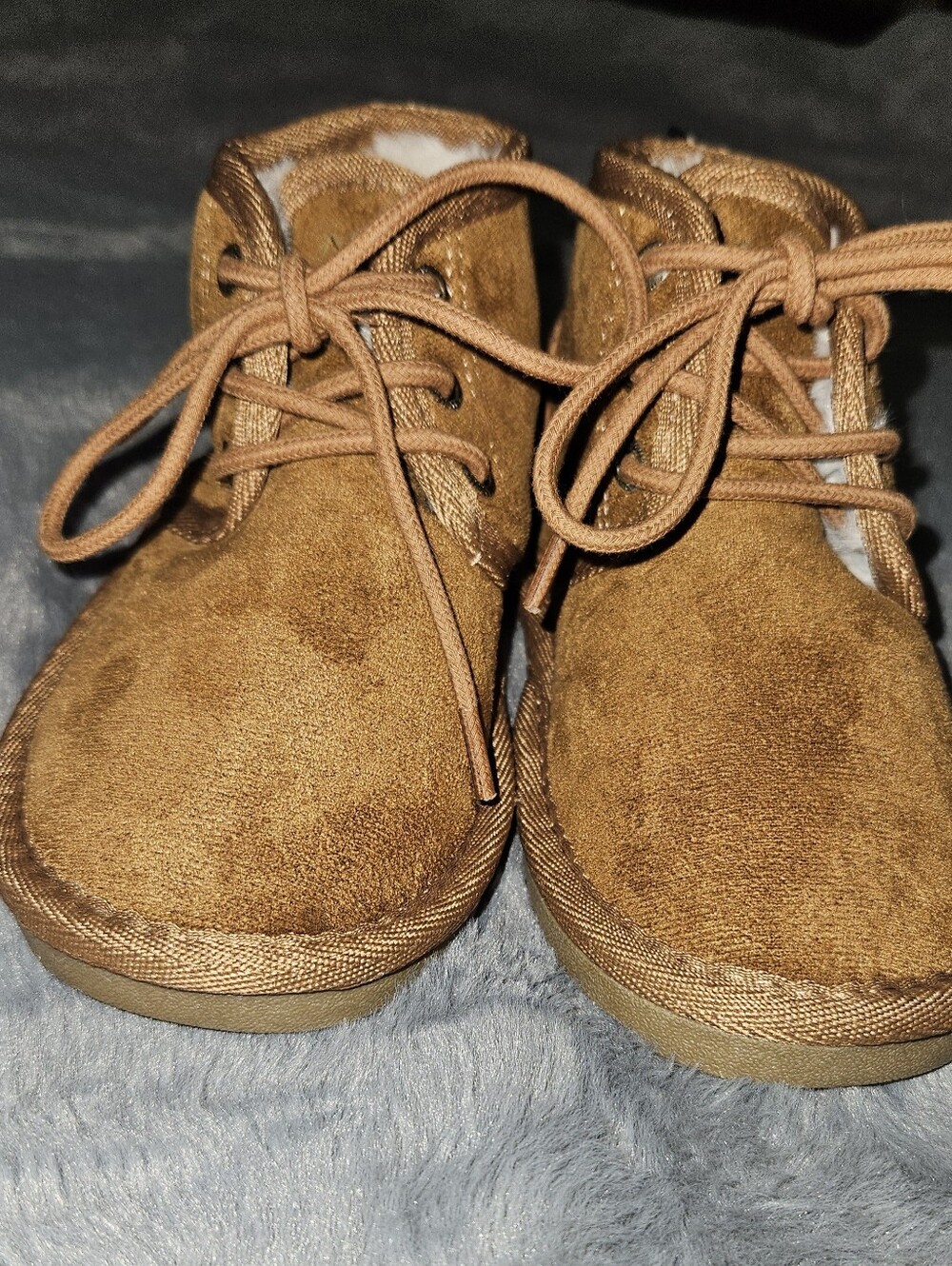 Nautica Kids Brown Suede Lace-Up Shoes